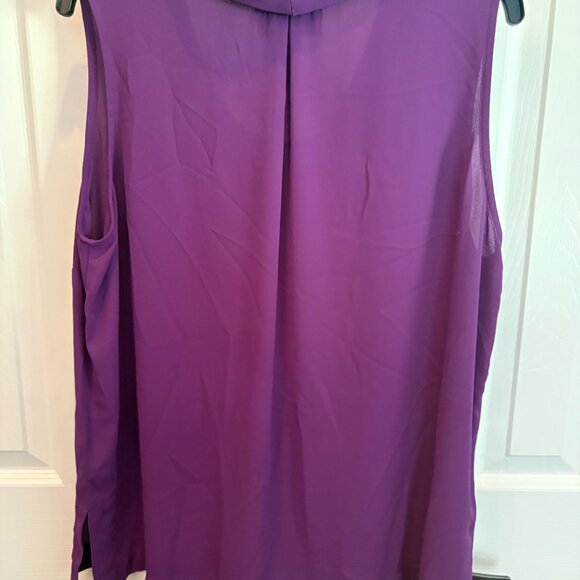 Purple lightweight cowl neck top - Picture 2 of 3